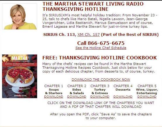 Martha Stewart Thanksgiving Hotline Recipes Cookbook Martha Stewart Thanksgiving Hotline Recipes Cookbook